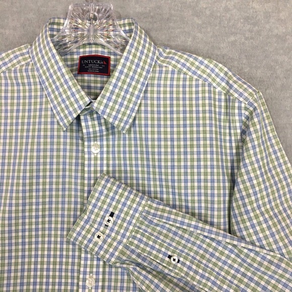 UNTUCKit Other - UNTUCKit Dress Shirt Dubois Plaid Slim Fit Wrinkle Free Long Sleeve Green Medium